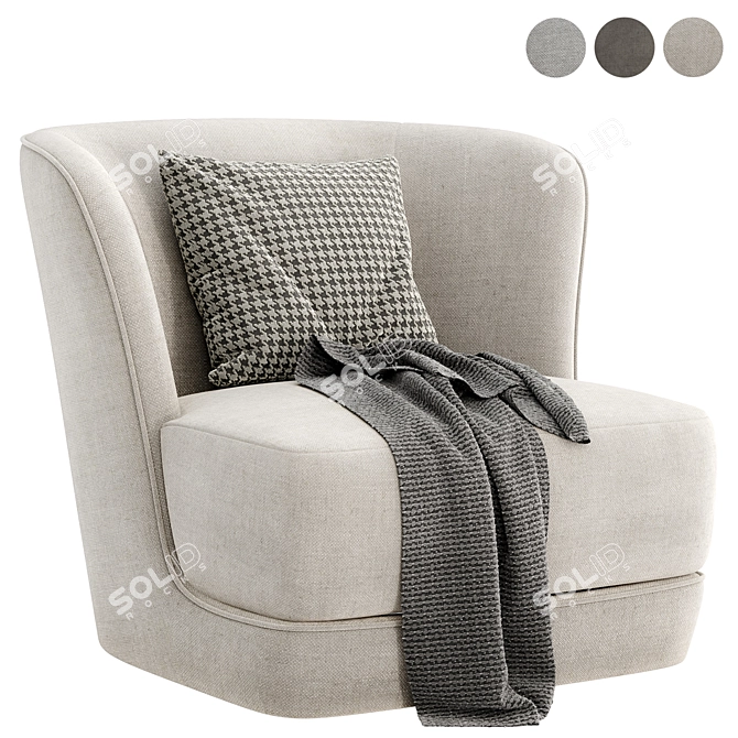 Title: Elegant ROYALE Armchair, Casamilano 3D model image 1