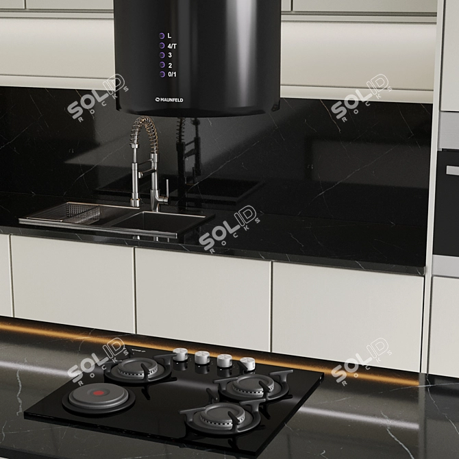 Modern 3D Kitchen Appliance Models 3D model image 2