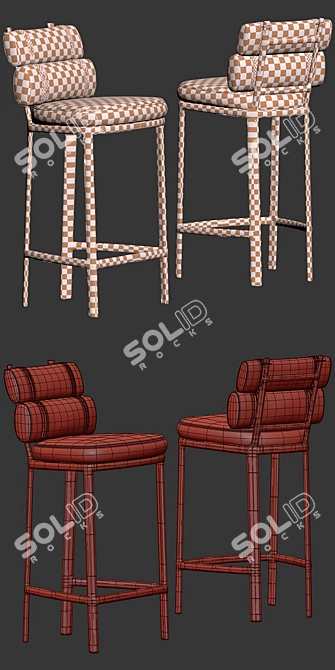 Modern ROLL Stool Kettal Design 3D model image 7