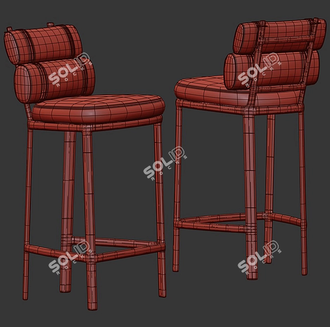 Modern ROLL Stool Kettal Design 3D model image 8