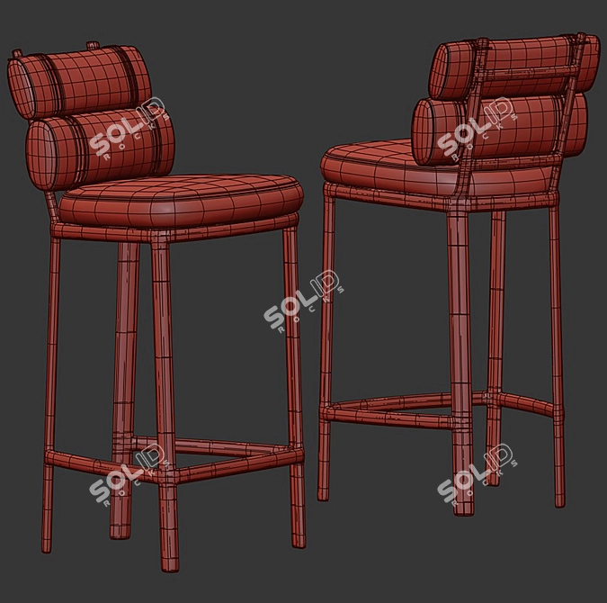 Modern ROLL Stool Kettal Design 3D model image 9