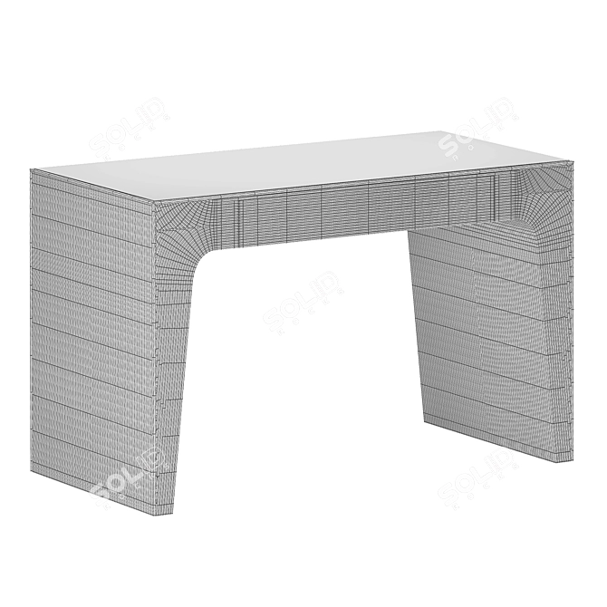Premium Rattan Desk Model 3D model image 3