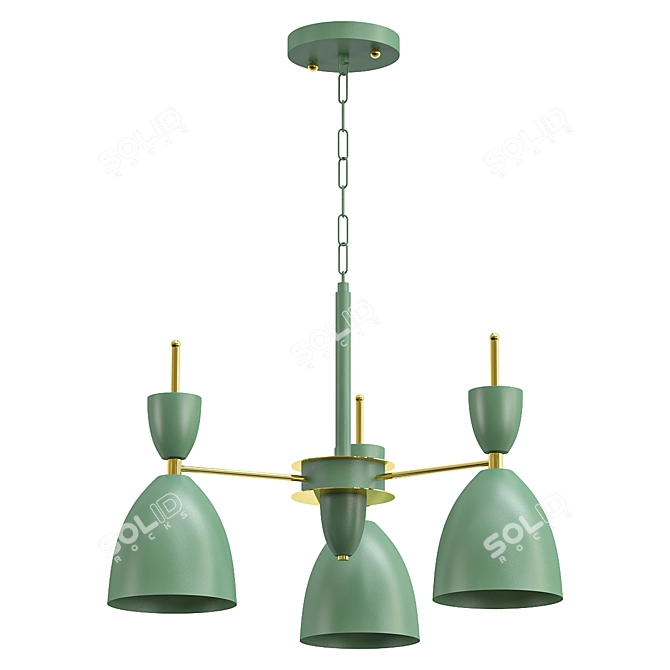 Modern Gemma Chandelier 3D Model 3D model image 1