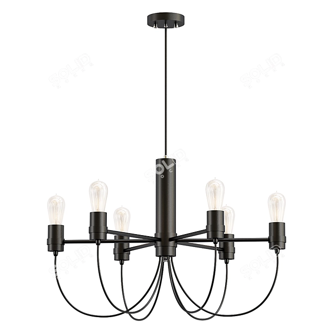Ethereal Ariel Pendant Light 3D model image 1