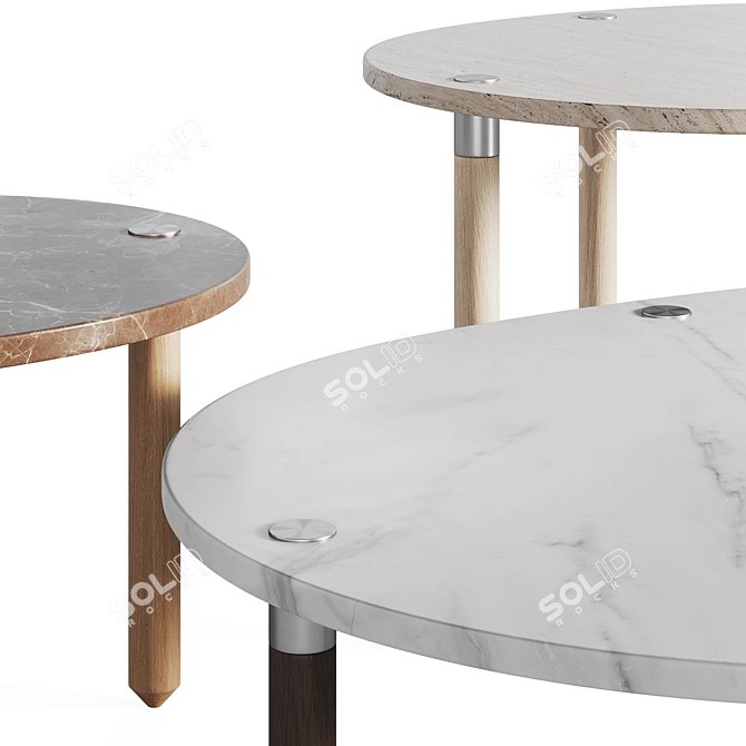 Modern Set Tuk Magazine Tables 3D model image 3