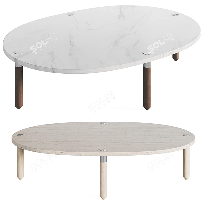 Modern Set Tuk Magazine Tables 3D model image 4