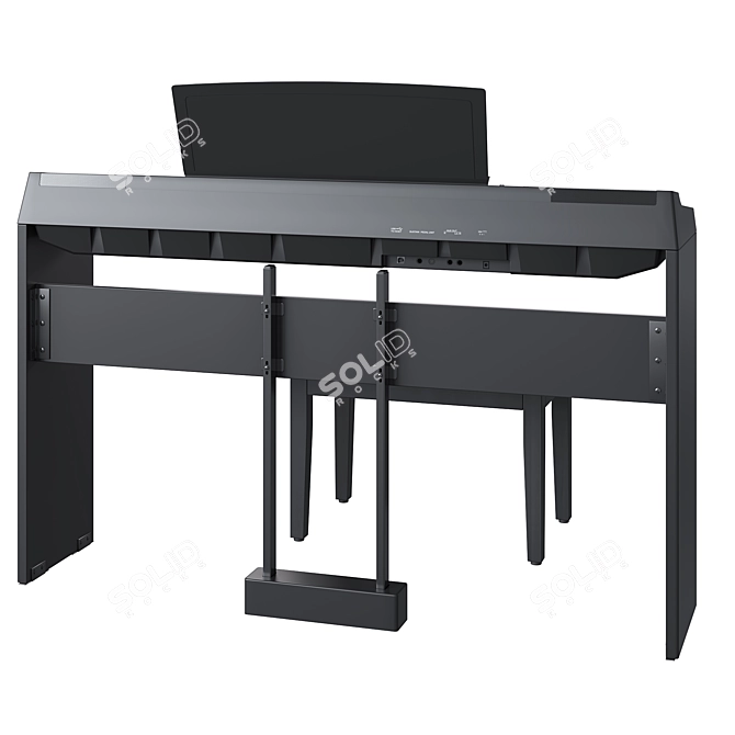 Yamaha P-125 Digital Piano Set 3D model image 5