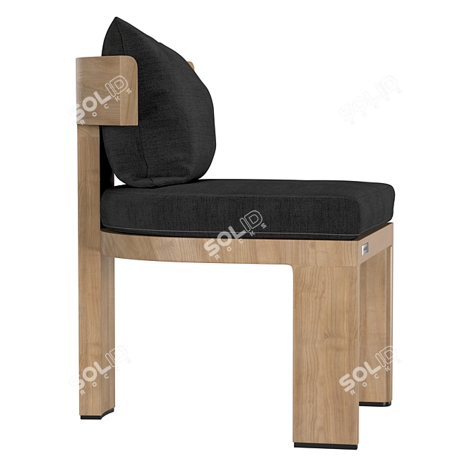 Victoria Teak Dining Chair 3D Model 3D model image 3