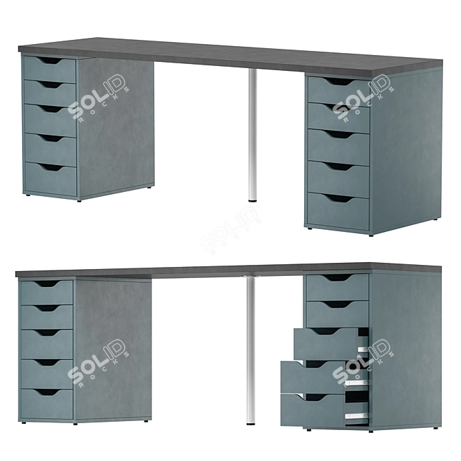 LAGKAPTEN ЛАГКАПТЕН Workstation Desk 3D model image 1