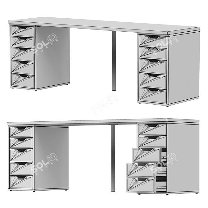 LAGKAPTEN ЛАГКАПТЕН Workstation Desk 3D model image 4