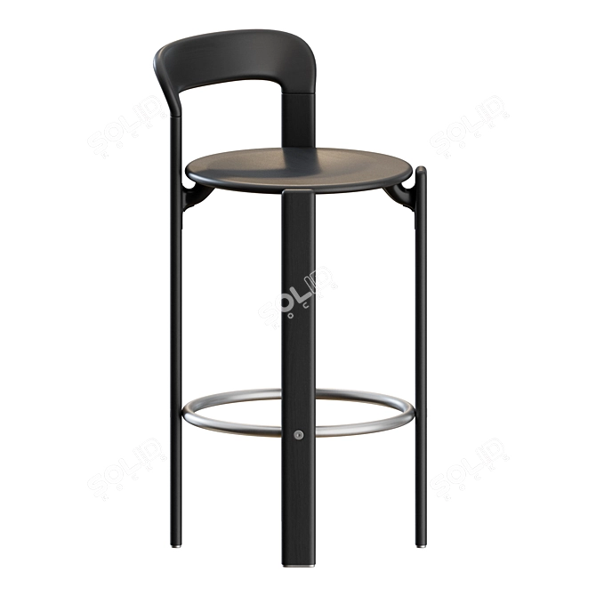 Modern Bar Stool Set, 3D 3D model image 6