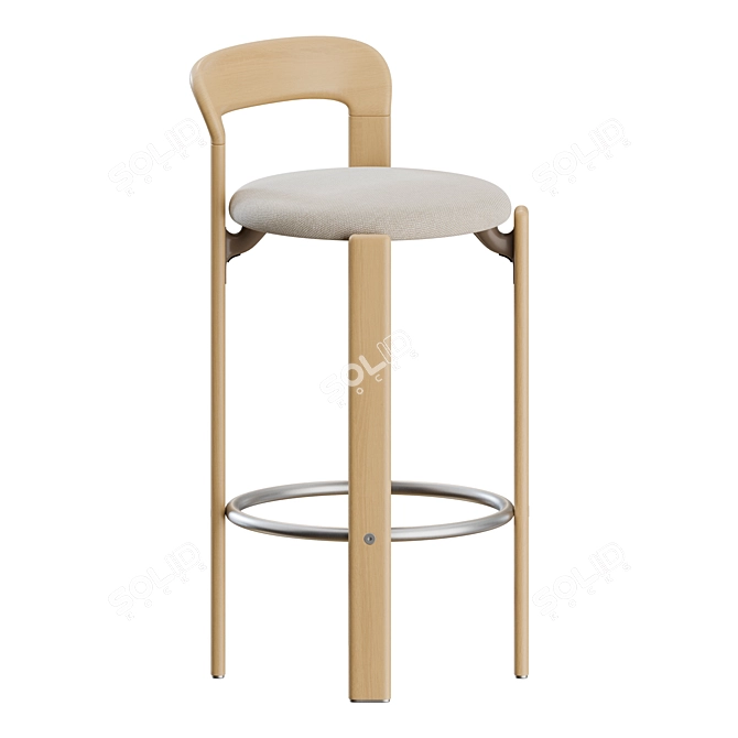 Modern Bar Stool Set, 3D 3D model image 7