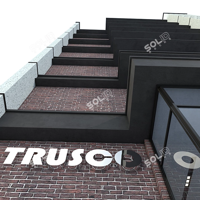 Detailed Modern Office Building Model 3D model image 5