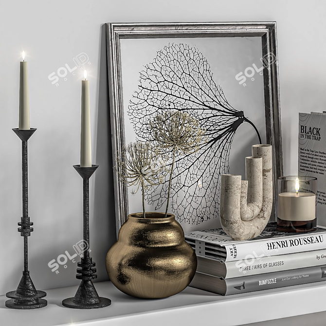 Elegant Decorative Set 3D Model 3D model image 3