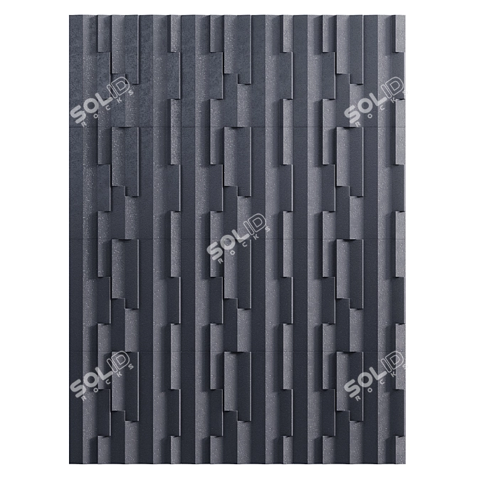 Contemporary Canes Wall Tile Set 3D model image 3