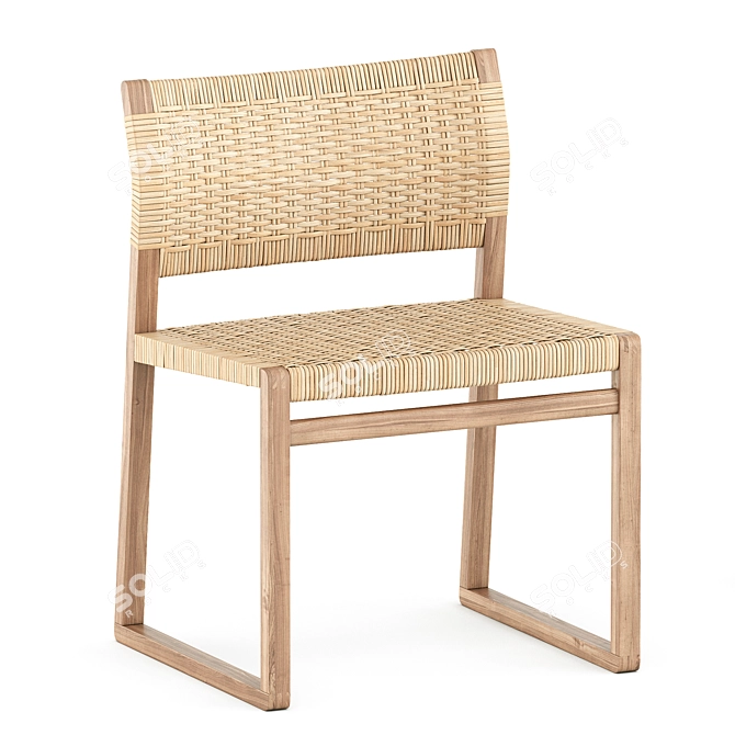 Fredericia Cane Wicker Chair Collection 3D model image 4