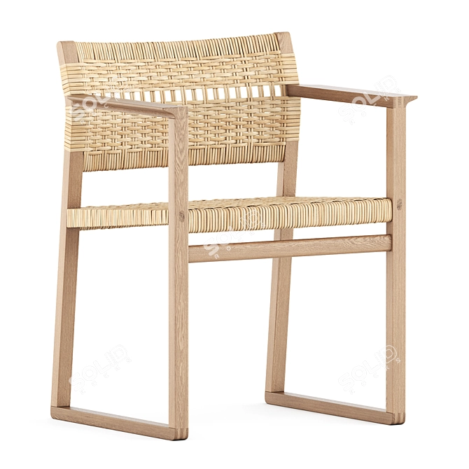 Fredericia Cane Wicker Chair Collection 3D model image 8