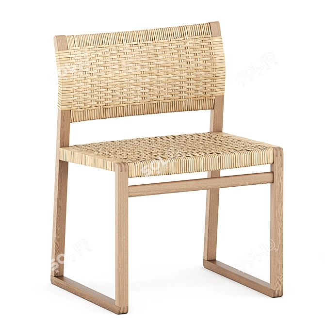 Fredericia Cane Wicker Chair Collection 3D model image 9