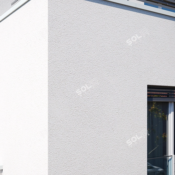 Seamless Exterior Plaster 8K Texture 3D model image 2