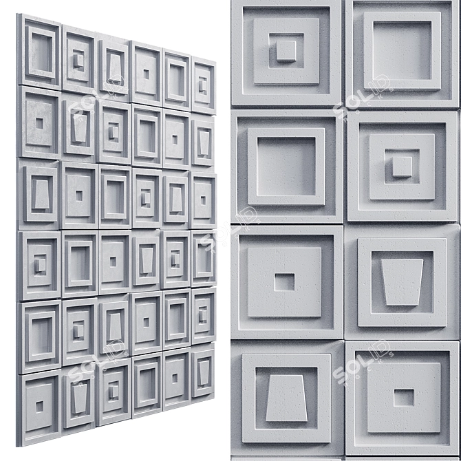 Modern 3D Wall Frames 2015 3D model image 1