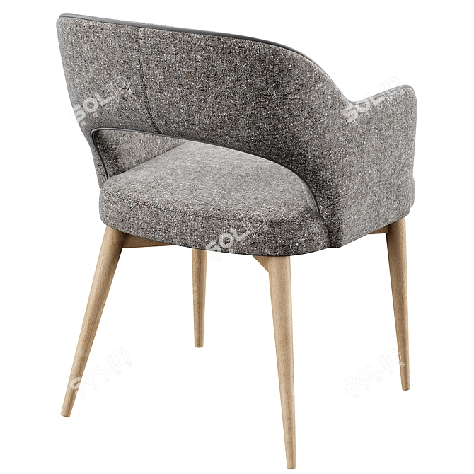 Modern Grey Steel Chair 3D model image 5