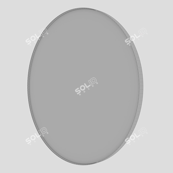Elegance Illuminated Round Brass Mirror 3D model image 4