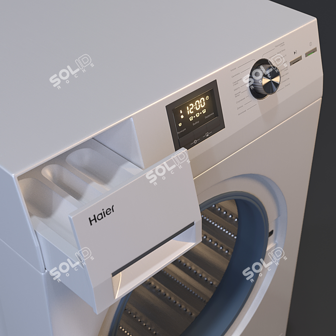 Haier HW60 Washing Machine 3D model image 4