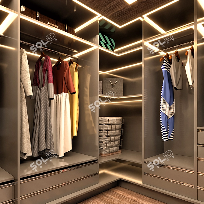 Deco Storage Wardrobe Kit 3D model image 4