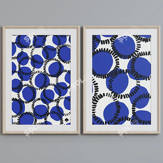 Abstract Frame Set - Modern Style 3D model image 2