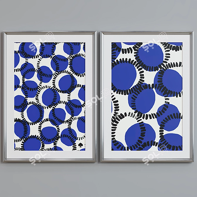 Abstract Frame Set - Modern Style 3D model image 4