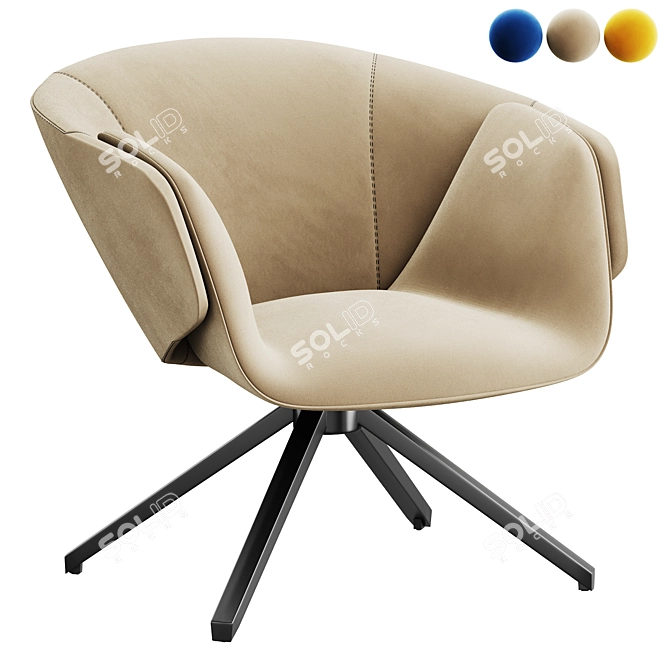 Elegant ANITA Armchair 2015 Model 3D model image 1
