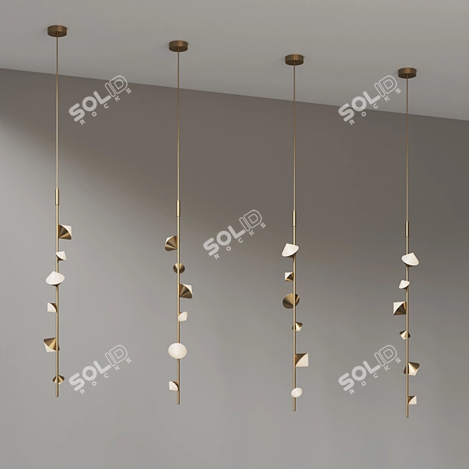 Elegant LED Mini Pendant Light 3D model image 2