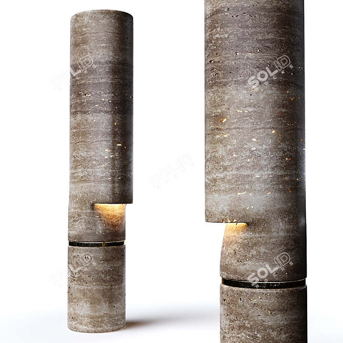 Stone Table Lamp HENGE TEST-ONE 3D model image 1