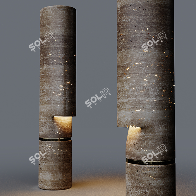 Stone Table Lamp HENGE TEST-ONE 3D model image 2