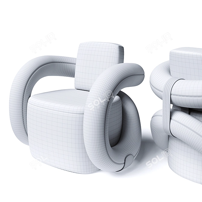 Elegant Alter Ego Armchair Infinity 3D model image 3