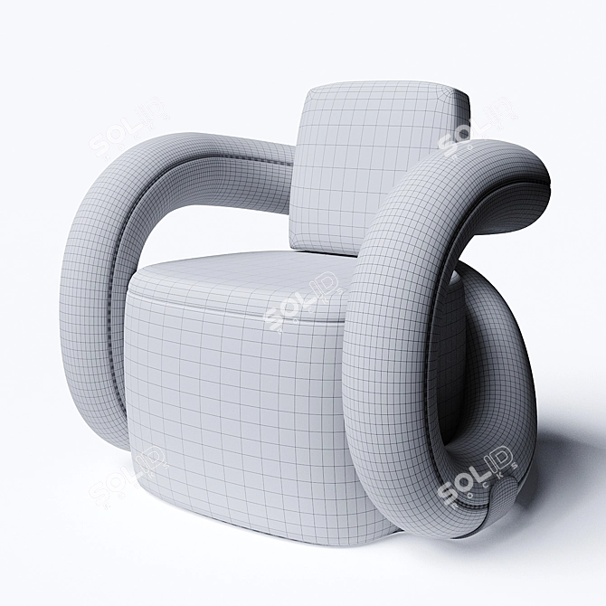 Elegant Alter Ego Armchair Infinity 3D model image 4