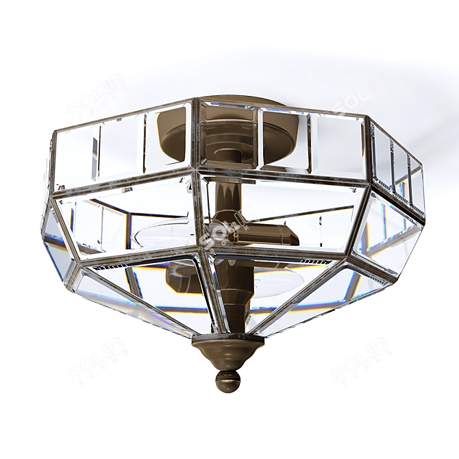 Sure, here is the translated description in English: "Ceiling light fixture OLD-PARK-AB by Elstead Lighting"

Title: Elegant 3D model image 1