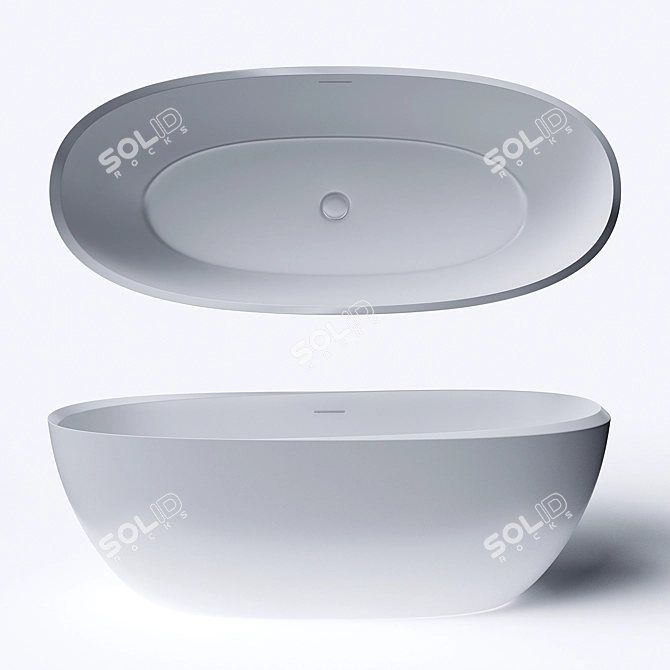 Elegant Venezia NT204 Bathtub 3D model image 3