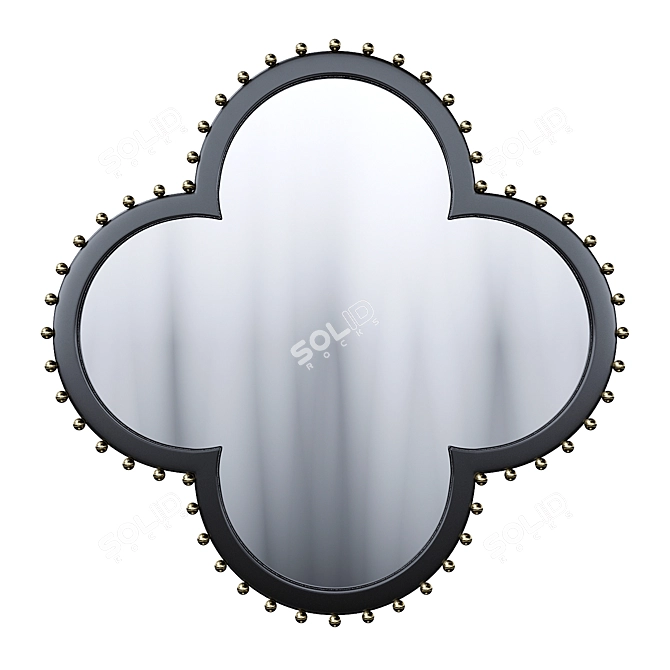 Clover Wall Mirror Decor 3D model image 1