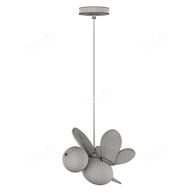 Modern Pendant Light Fixture Glamour 3D model image 6