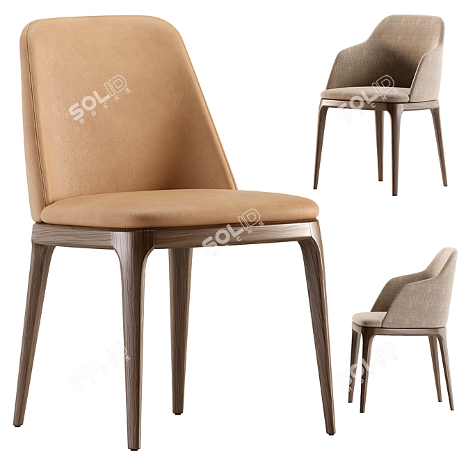 Grace Chair Dining Set Texture 3D model image 1