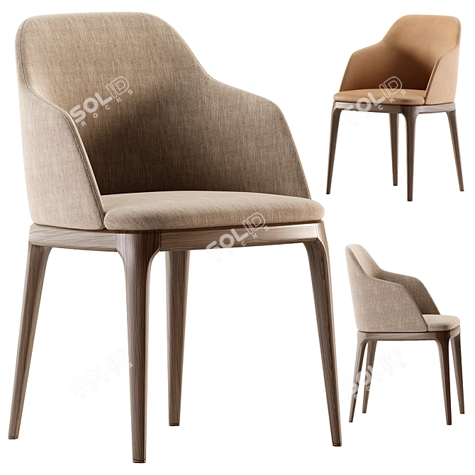 Grace Chair Dining Set Texture 3D model image 2