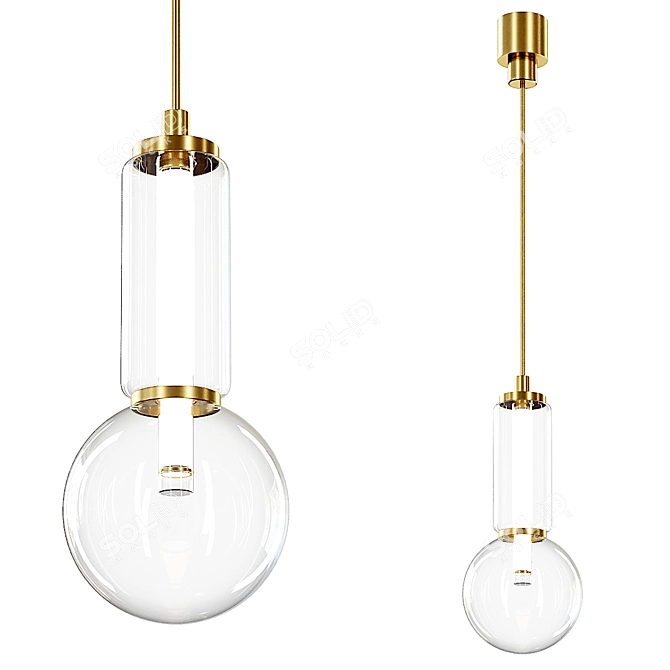  Modern Glass Pendant Light Collection 3D model image 3