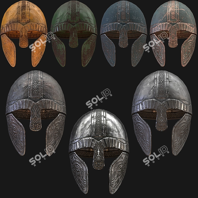 Nordic Warrior Helmet Model Kit 3D model image 4