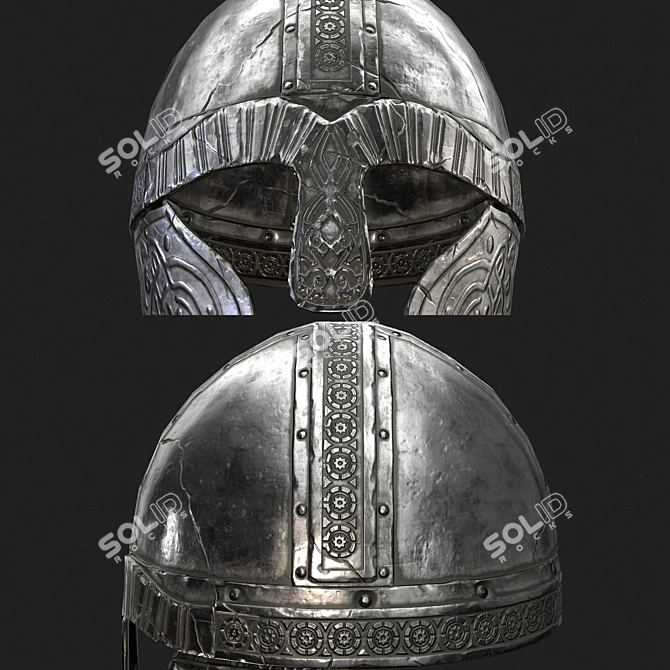 Nordic Warrior Helmet Model Kit 3D model image 5