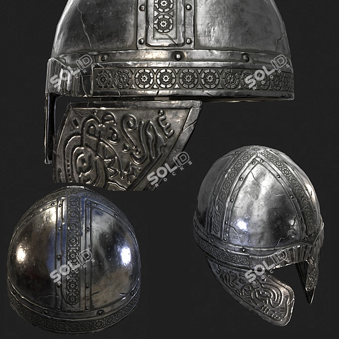 Nordic Warrior Helmet Model Kit 3D model image 6