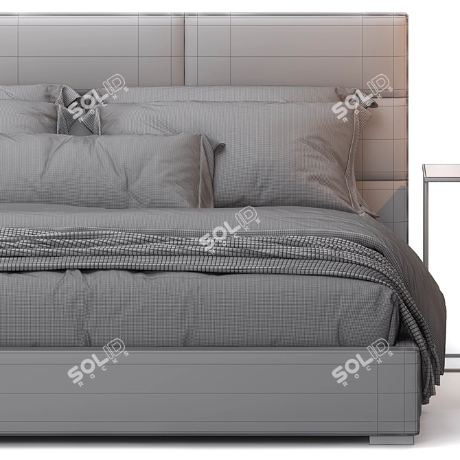 Modena King Size Bed 3D model image 4