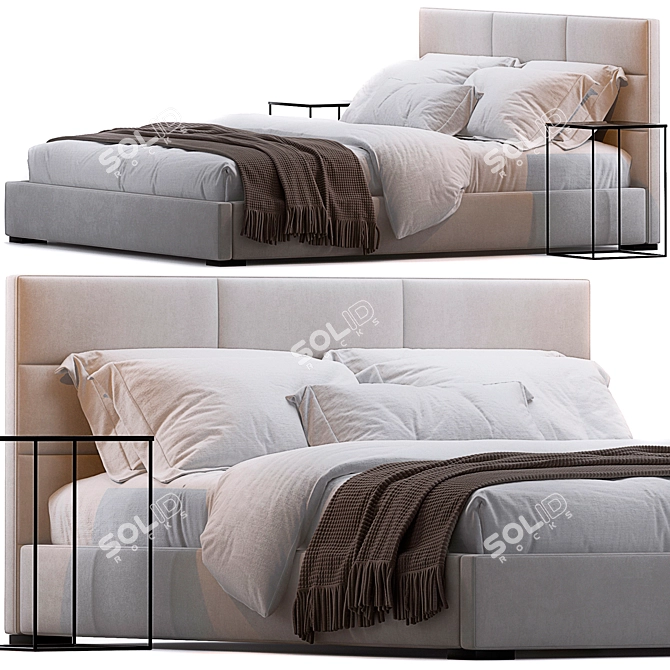 Modena King Size Bed 3D model image 5