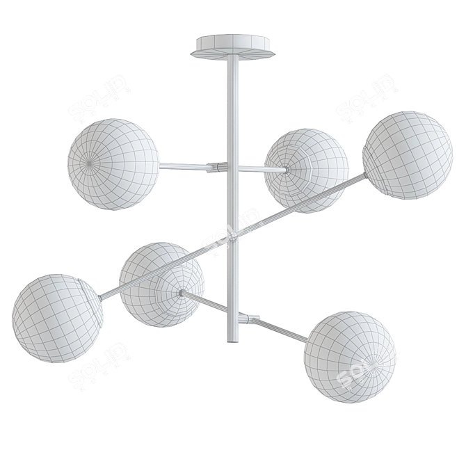 Imperium Loft Chandelier Spherical Shades 3D model image 2