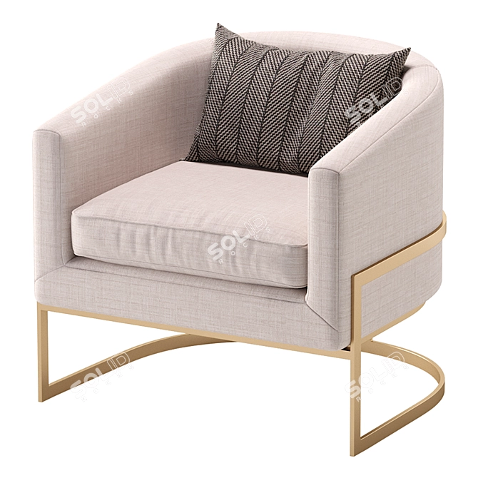 Santa Monica Armchair, 3 Colors 3D model image 2